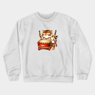 Cute CNY Year of the Tiger Drumer Crewneck Sweatshirt